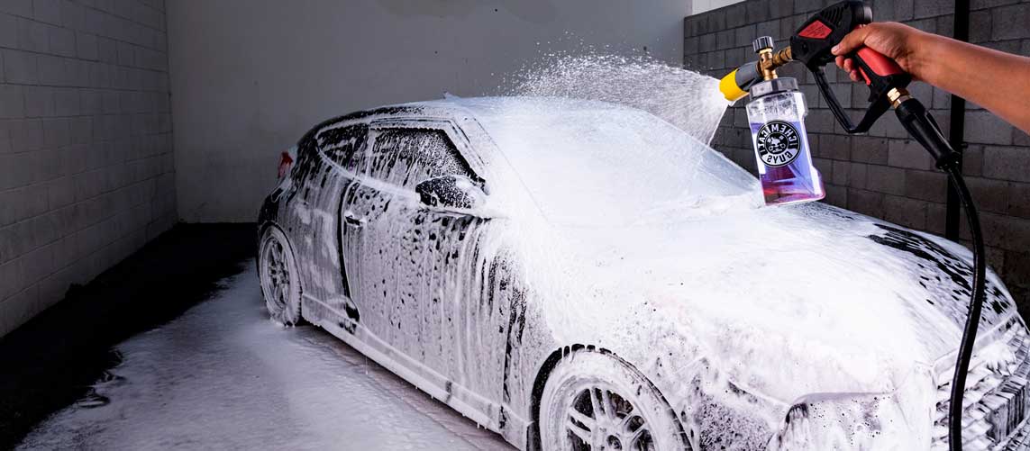 Foam wash on car